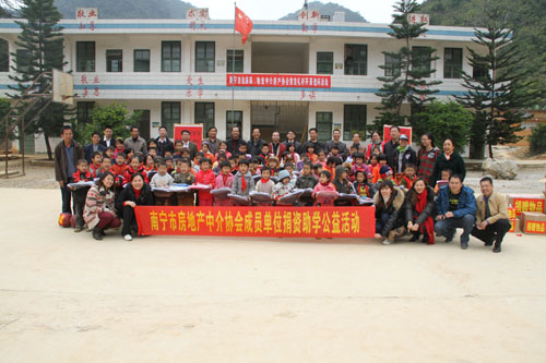 南宁市住房局,物业协会,房产业协会,中介协会到隆安县布泉乡龙礼村